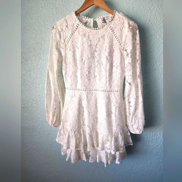 HELLO MOLLY LACE mini white dress new with tags - Picture 2 of 16